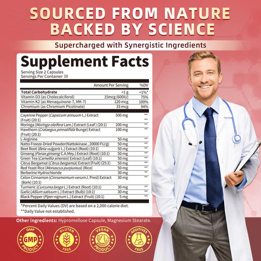 Product label highlighting 18-in-1 complex with Moringa and D3K2