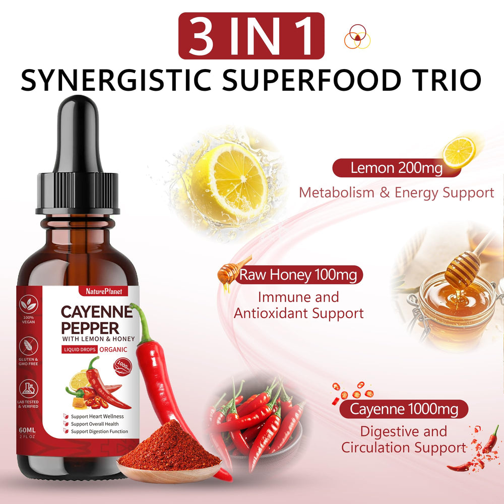 Packaging and label for Cayenne Pepper Drops with Honey Lemon