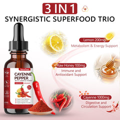 Packaging and label for Cayenne Pepper Drops with Honey Lemon