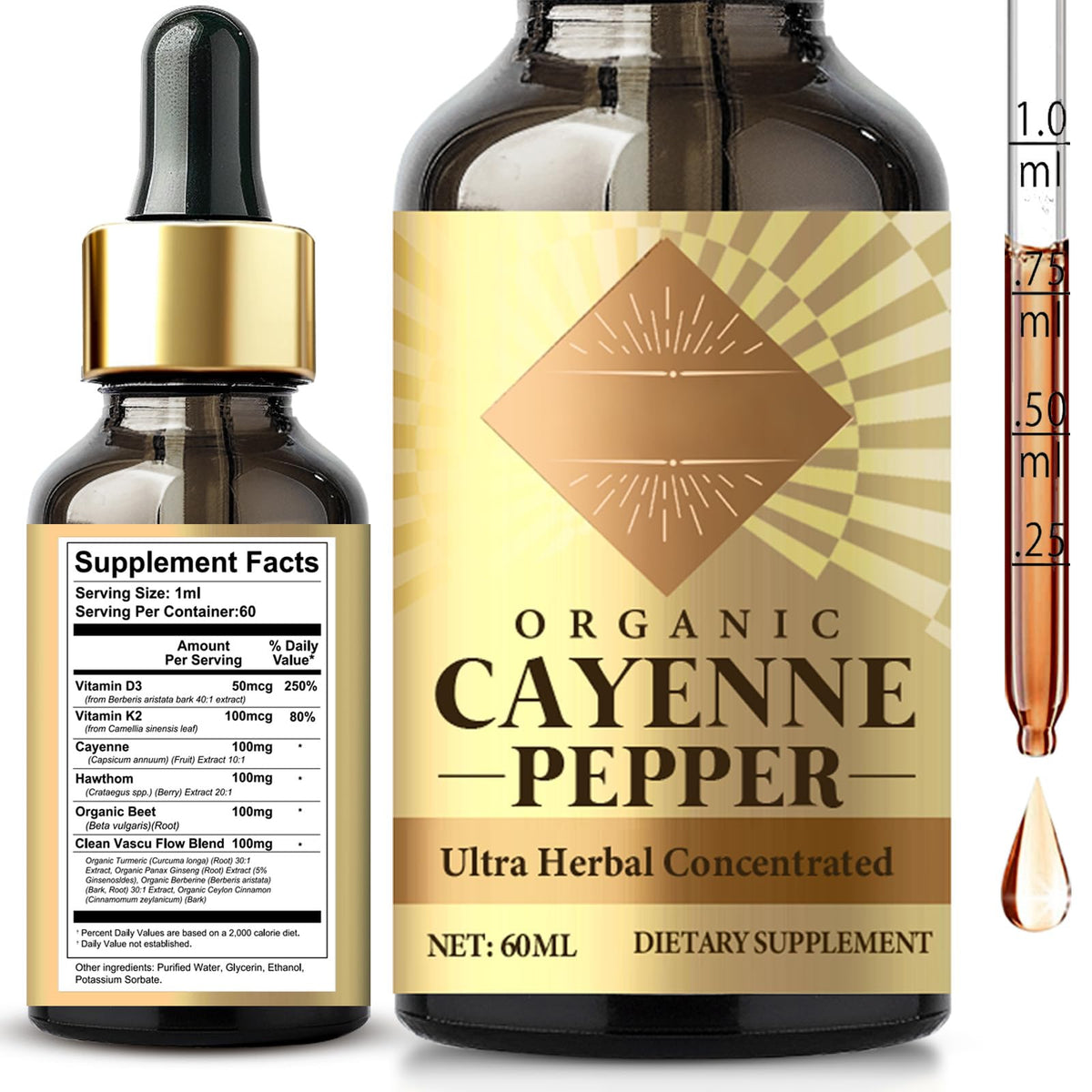 Cayenne Pepper Drops bottle (2 oz)