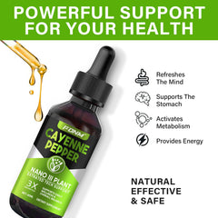 Metabolism support concept with cayenne drops