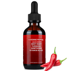 Bottle of Cayenne Pepper Drops with 60ml size and packaging