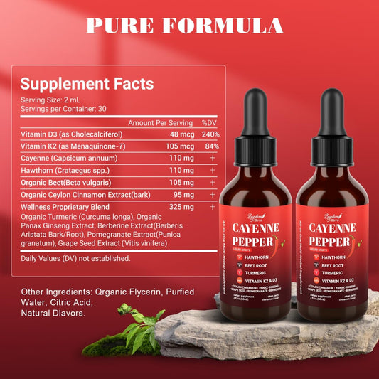 Cayenne pepper drops for energy and immune support
