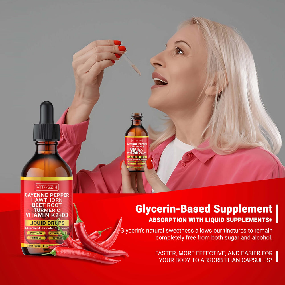 Ginseng and berberine blended with cayenne pepper drops