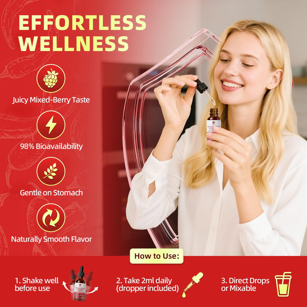 Immune support features Elderberry, Astragalus and Reishi.