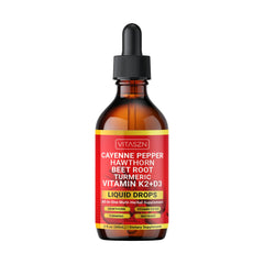 Vegan-friendly liquid supplement in clear bottle