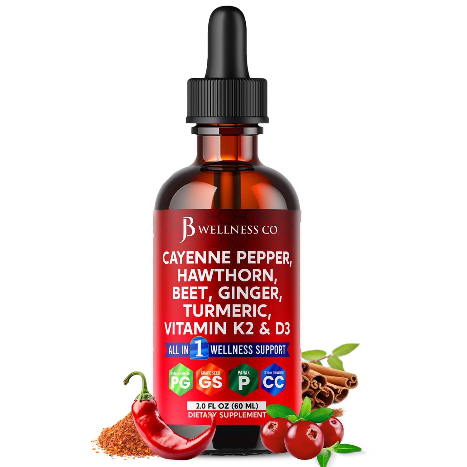 Bottle of Cayenne Pepper liquid drops