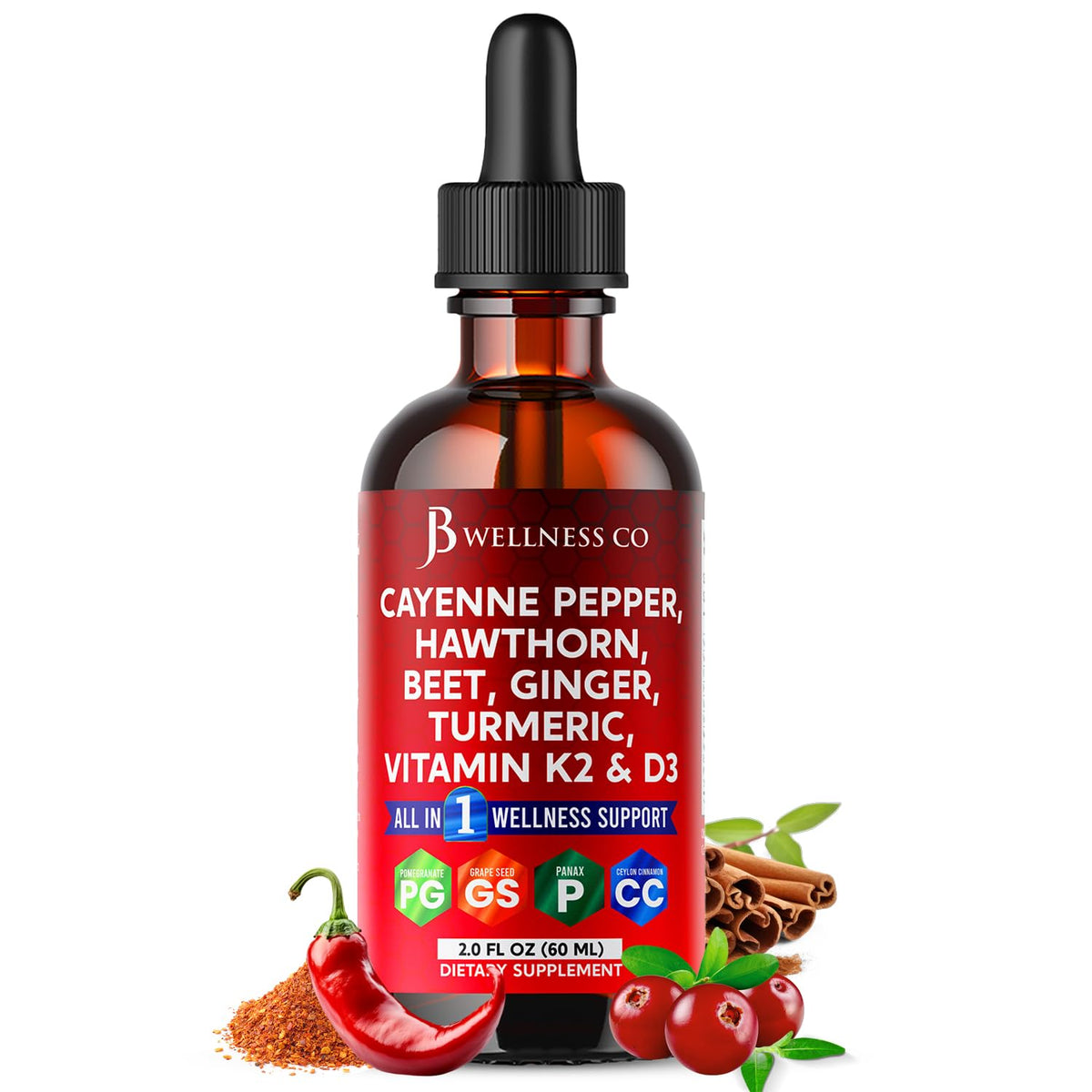 Bottle of Cayenne Pepper liquid drops