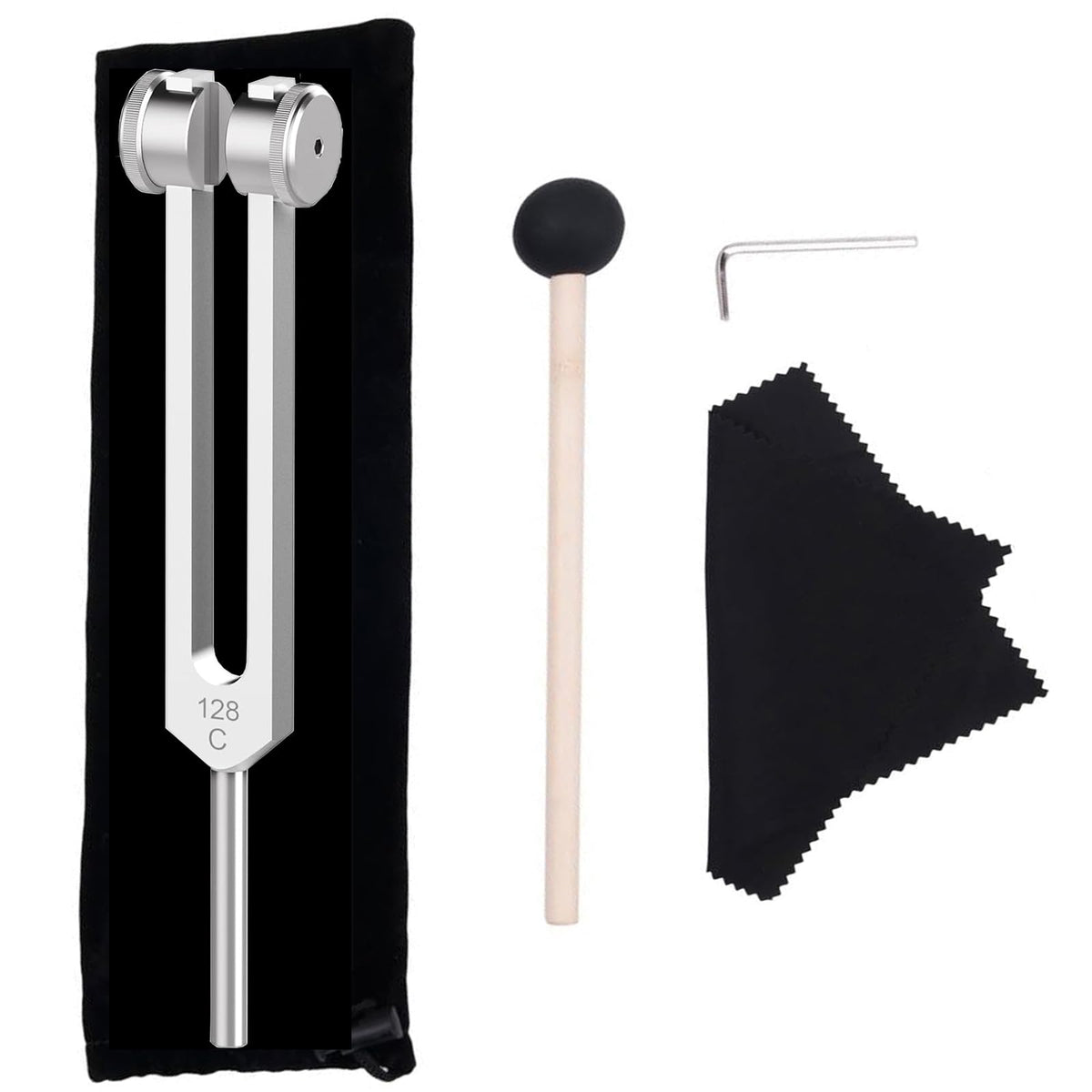 CBCJIEHUXL 128hz tuning fork setup demonstrates precise resonance for mindful practice.