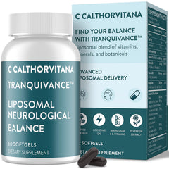 Front view of C Calthorvitana Migraine Relief softgel bottle