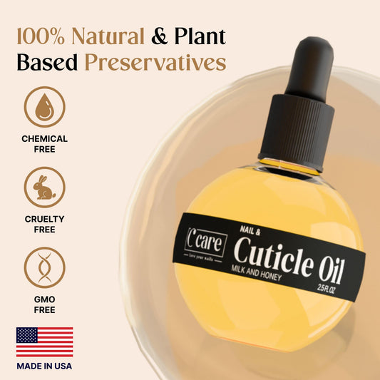 C CARE Cuticle Oil dropper close-up for precise application aiding cuticle nourishment.
