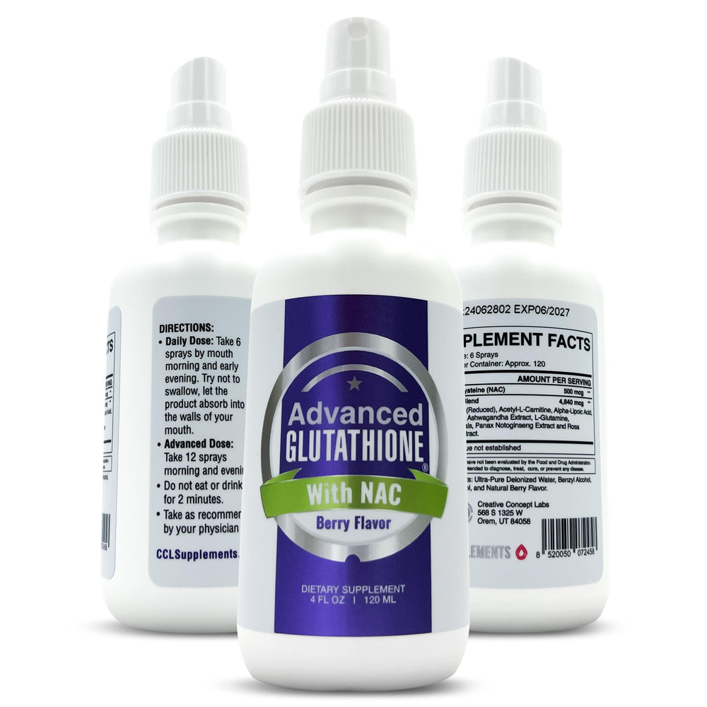 CCL Supplements Liposomal Glutathione Spray bottle front view