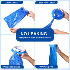CDThinkingU hospital-grade disposable bags help contain spills and odors during travel