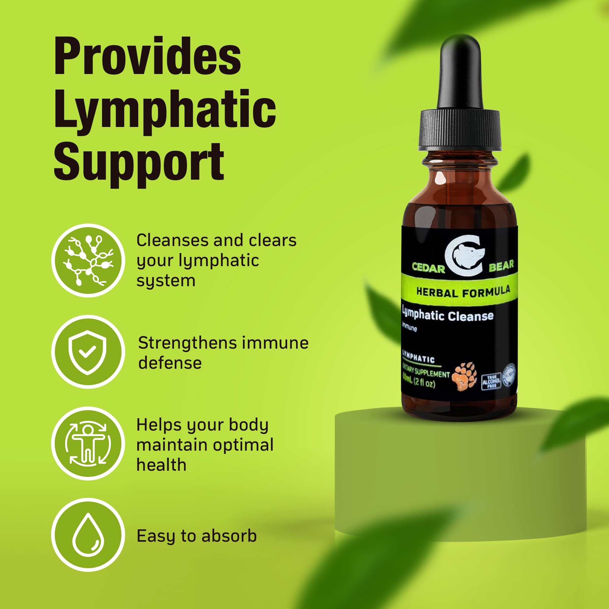 All-natural ingredients label for Cedar Bear product