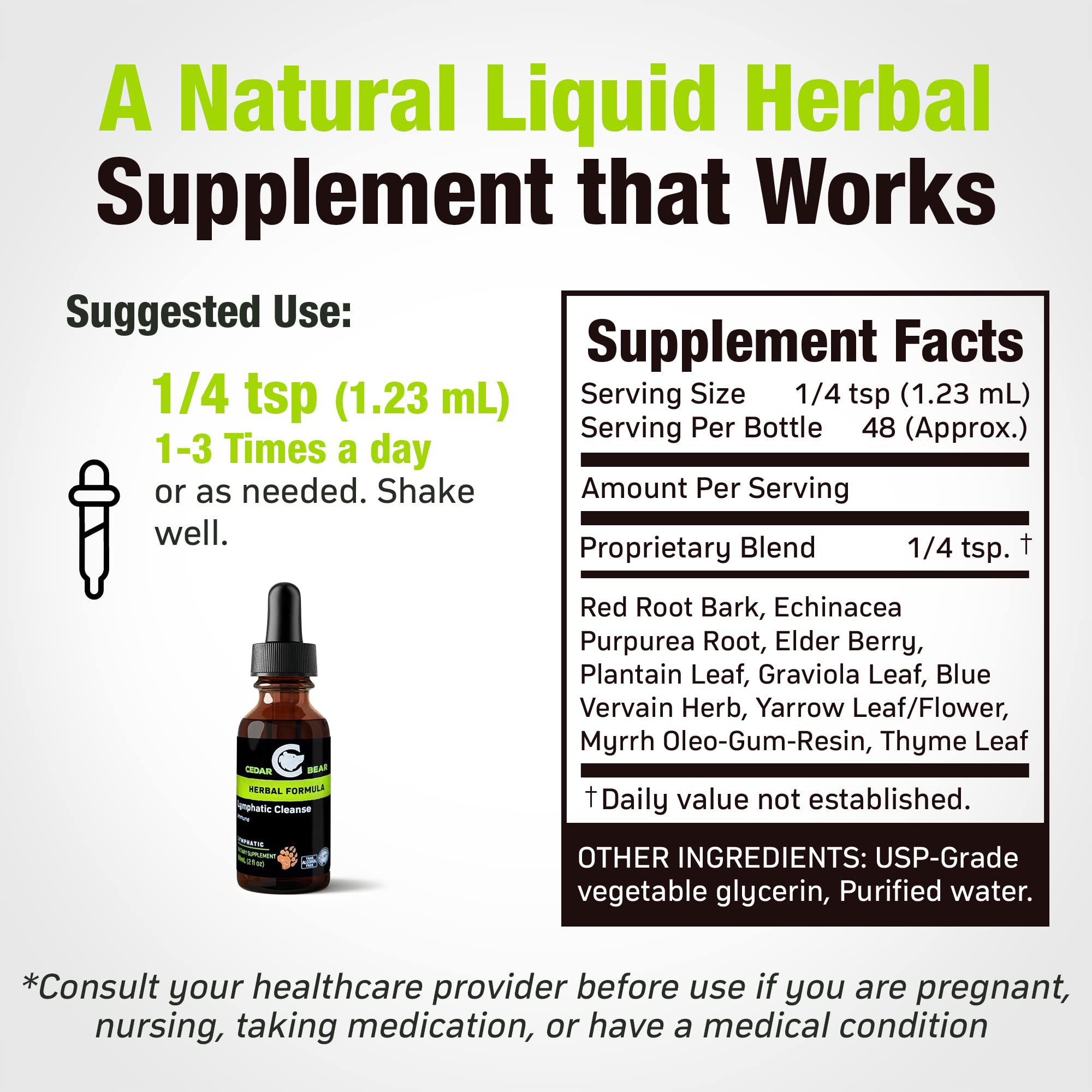 Cedar Bear Lymphatic Drainage Drops bottle