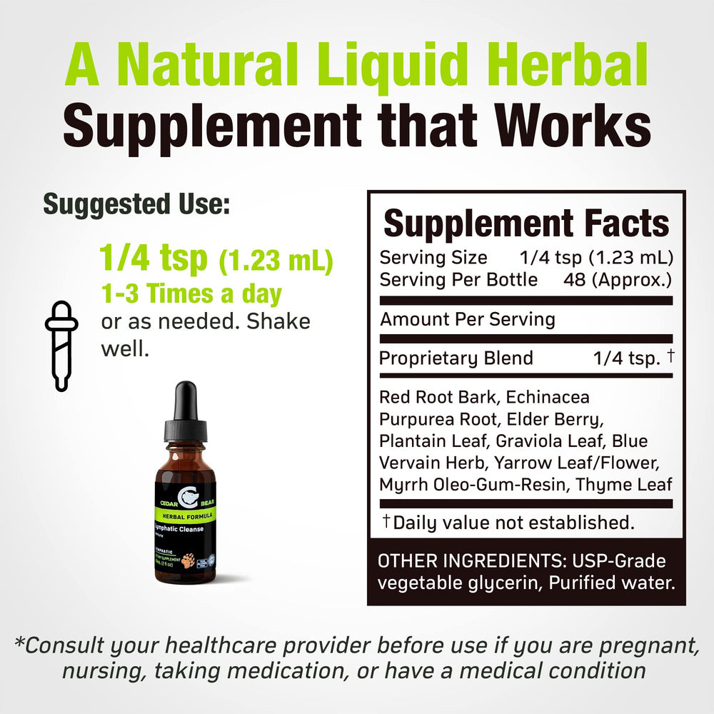 Cedar Bear Lymphatic Drainage Drops bottle