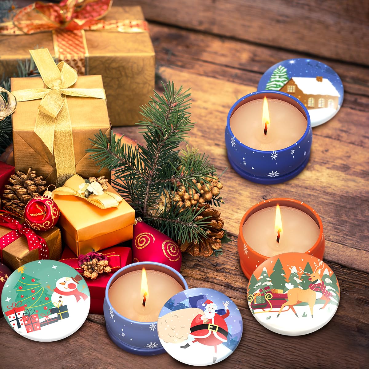 Cedar fragrance scented candle in a decorative 13.5oz jar