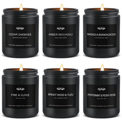 Six-pack men's aromatherapy candles gift set
