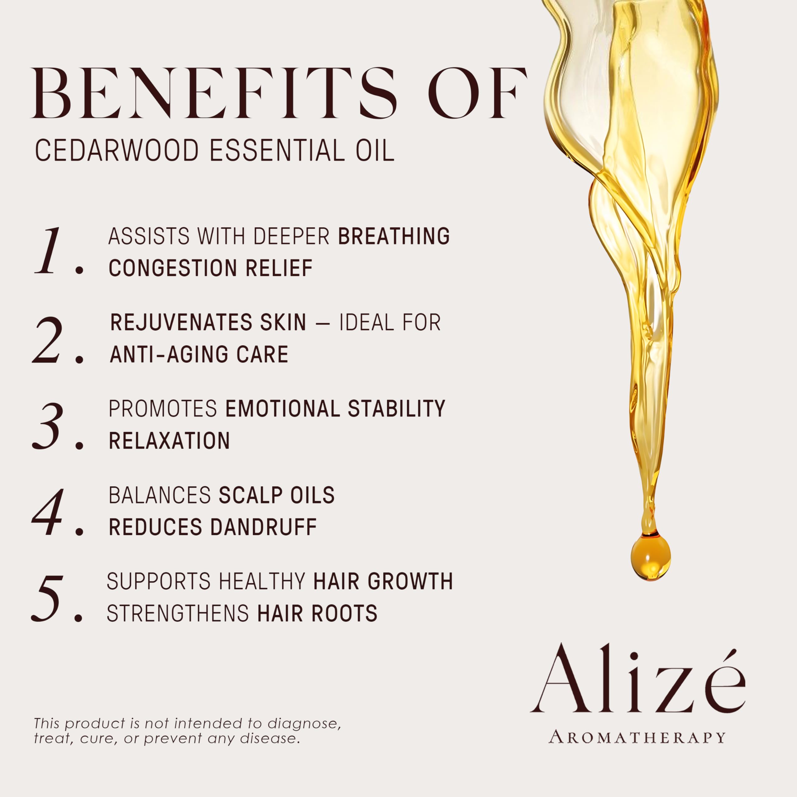 USDA Organic label on cedarwood atlas essential oil
