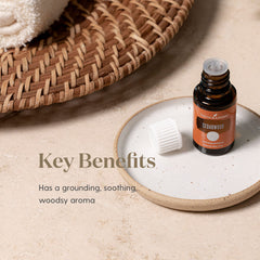 Diffuser and Cedarwood oil in a calming setting