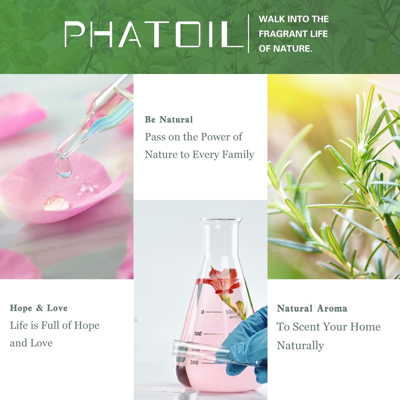 Elegant packaging of PHATOIL Cedarwood essential oil