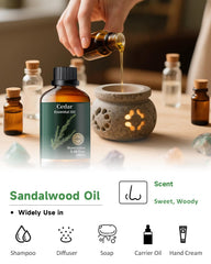 Cedarwood oil added to shampoo for hair care routine