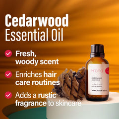 Cedarwood oil for skin care and body use