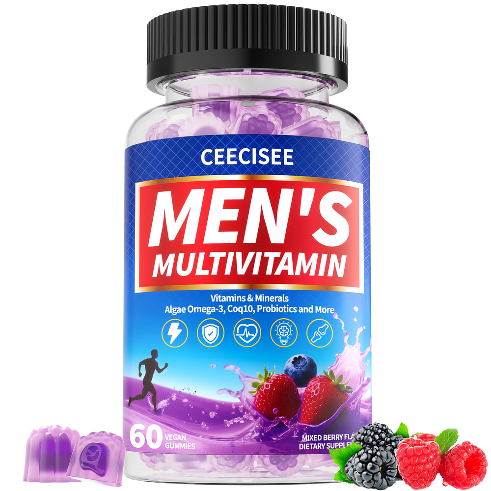 Ceecisee Men's Methylated Multivitamin Gummies bottle label