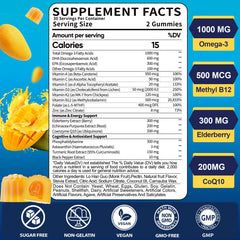 Supplement facts panel for Ceecisee Omega-3 Gummies