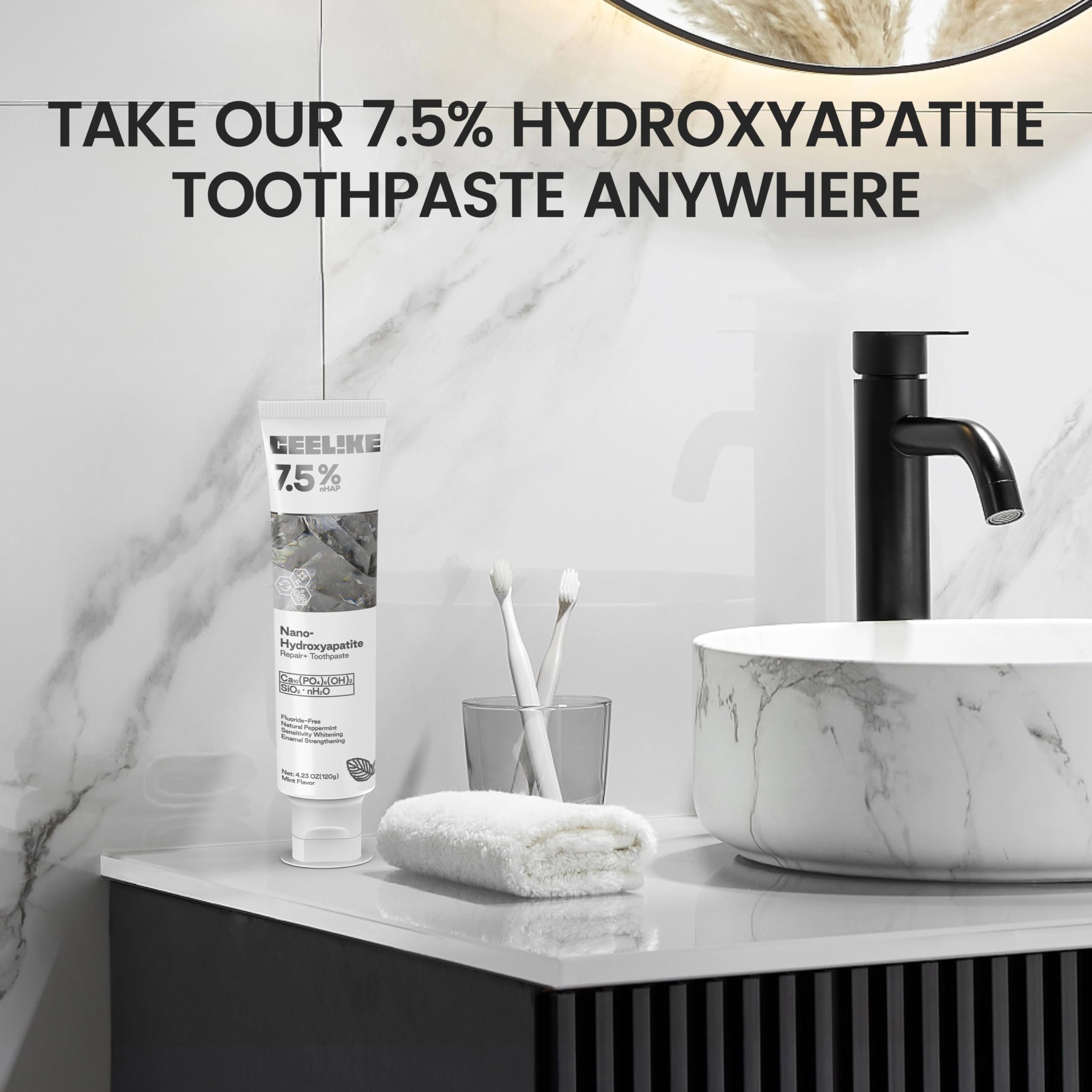 Gentle fluoride-free toothpaste for sensitive teeth