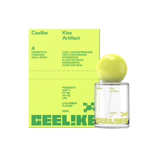 Front view of CEELIKE Oral Spray bottle with cucumber flavor (1 count).