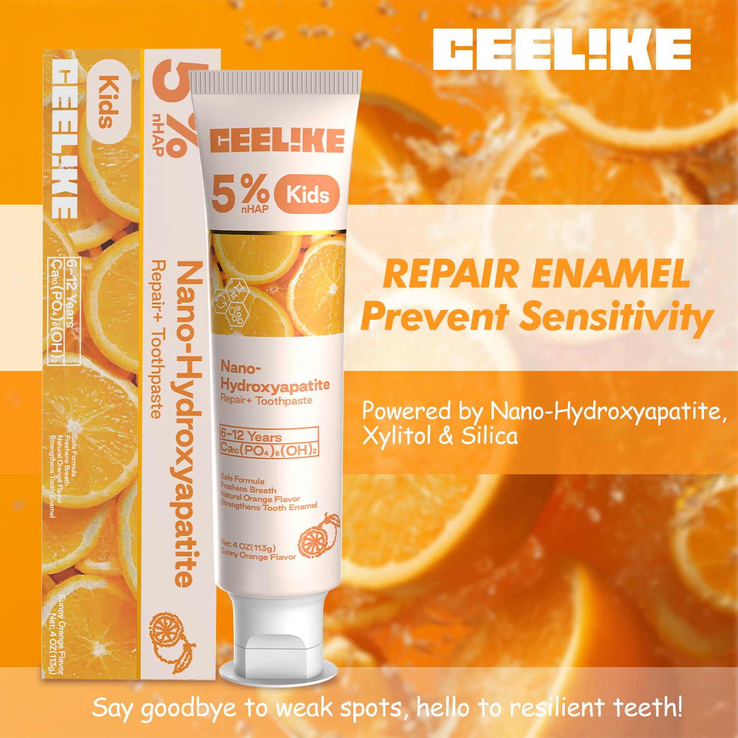 Enamel repair graphic for CEELIKE toothpaste