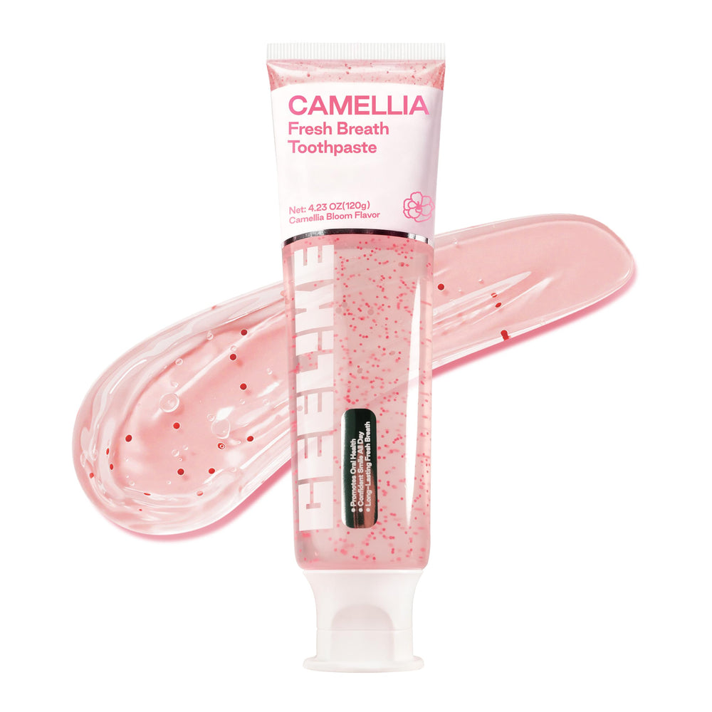CEELIKE Camellia Fresh Breath Toothpaste tube with floral label