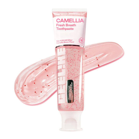 CEELIKE Camellia Fresh Breath Toothpaste tube with floral label