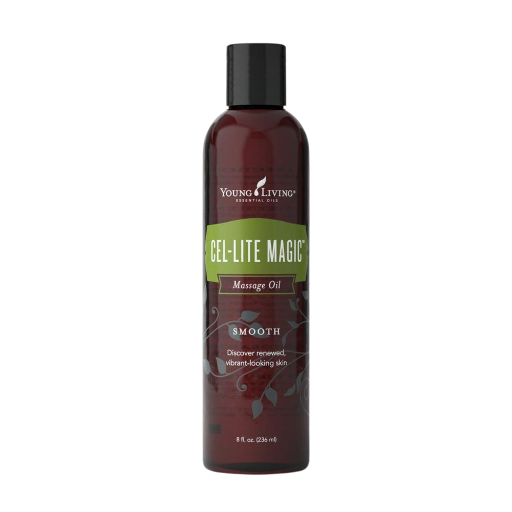 Cel-Lite Magic Massage Oil 8 oz bottle with Young Living label