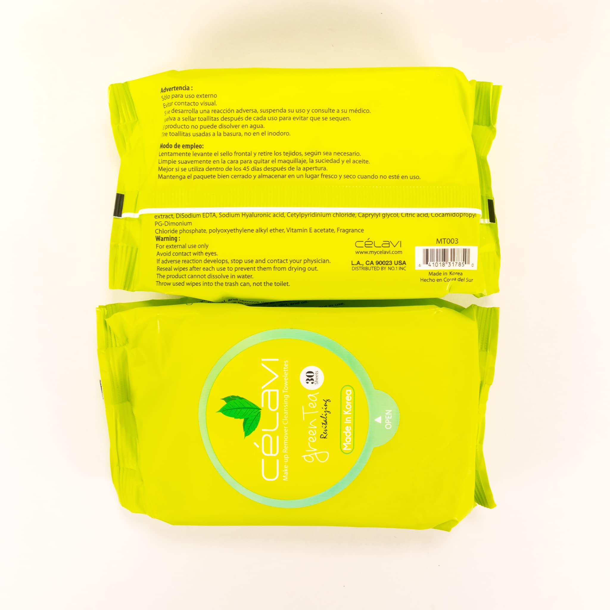 Celavi wipes on face in use, quick makeup removal anytime.