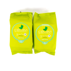Celavi Green Tea makeup remover wipes pack, convenient cleansing on the go.