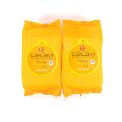 Celavi Honey makeup remover wipes front-pack for quick cleansing on the go