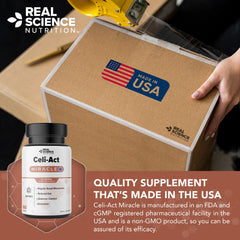 Made in USA facility label for Celi-Act Miracle