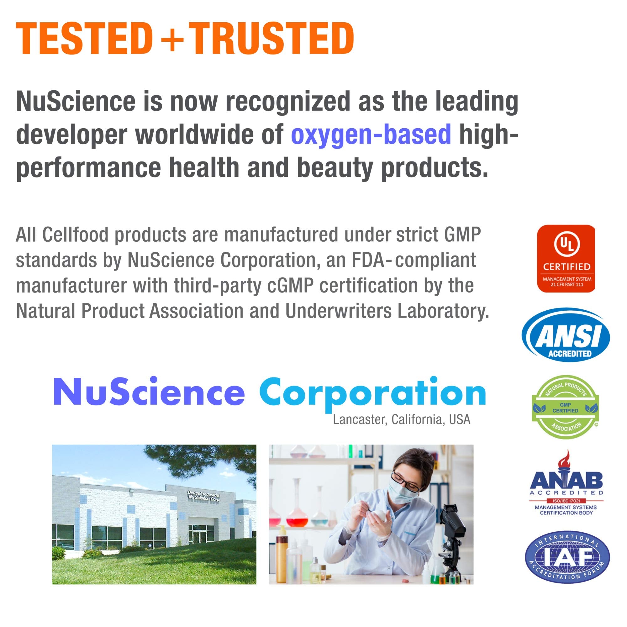 Label shows gluten-free, thiaminase-free and non-GMO ingredients