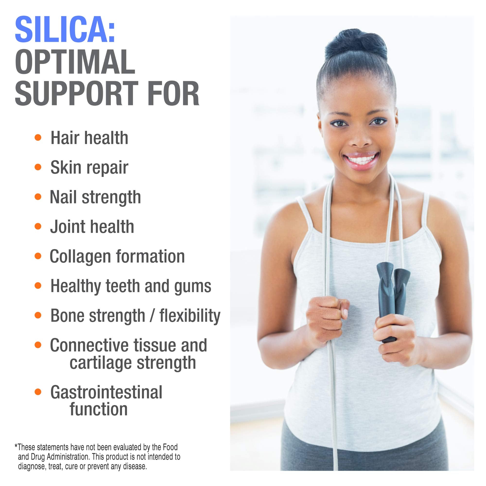 Silica benefits for hair, skin, and nails