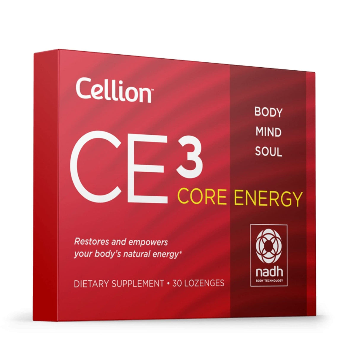 Bottled Cellion CE3 Core Energy NADH supplement on shelf