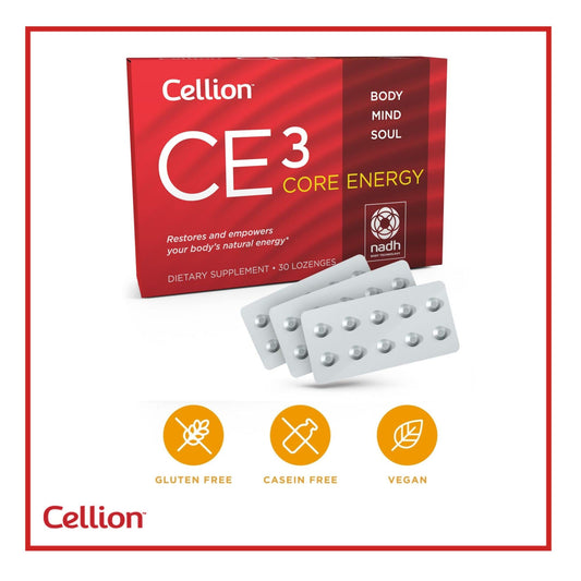 Close-up of Cellion CE3 bottle with label details