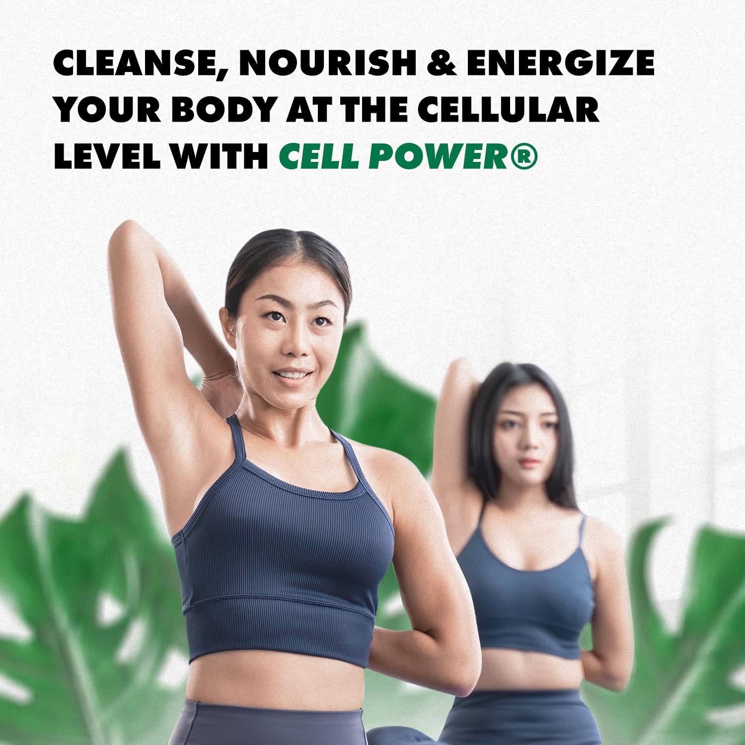 Wellness lifestyle with Cell Power Oxygen Drops bottle