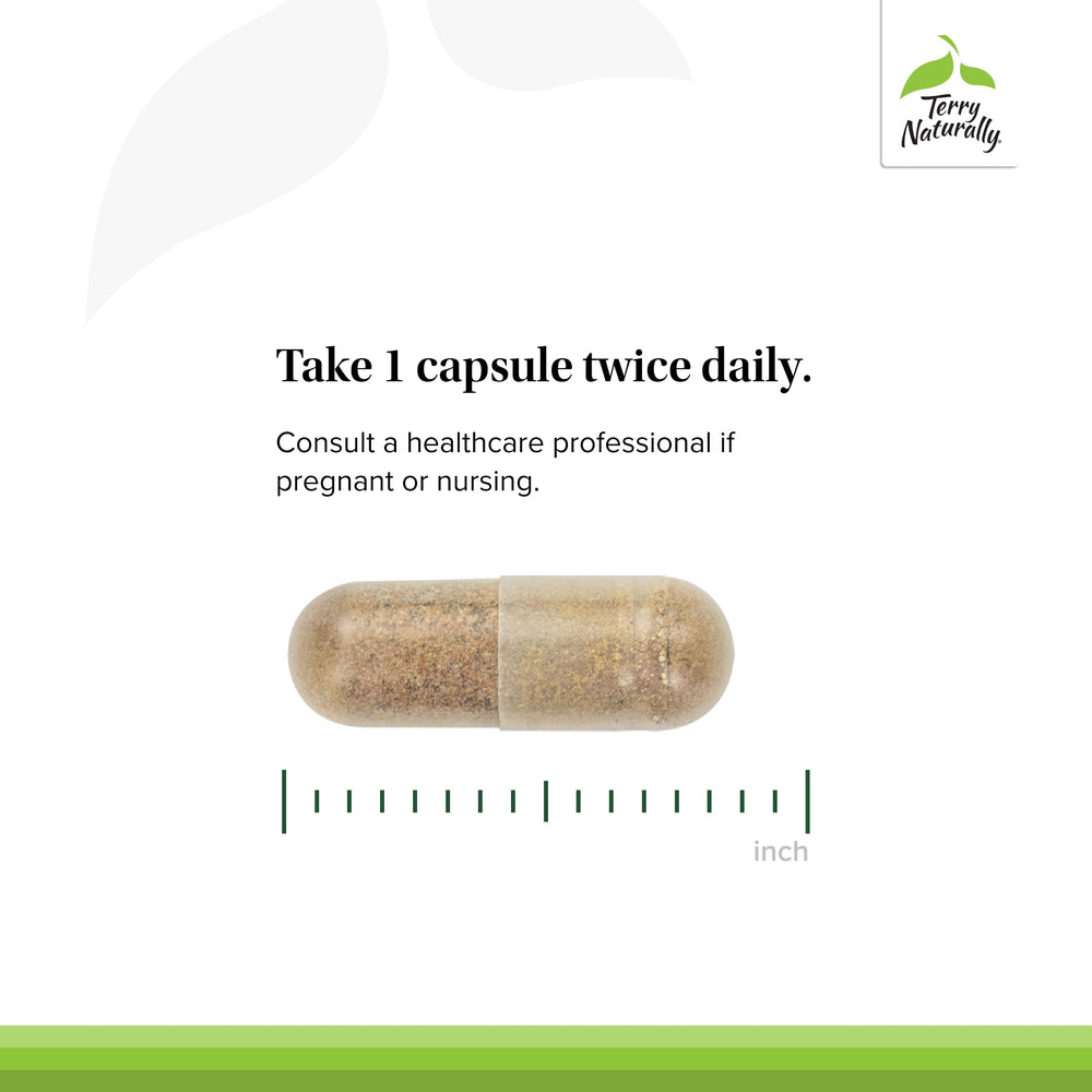 Close-up of a liver health capsule