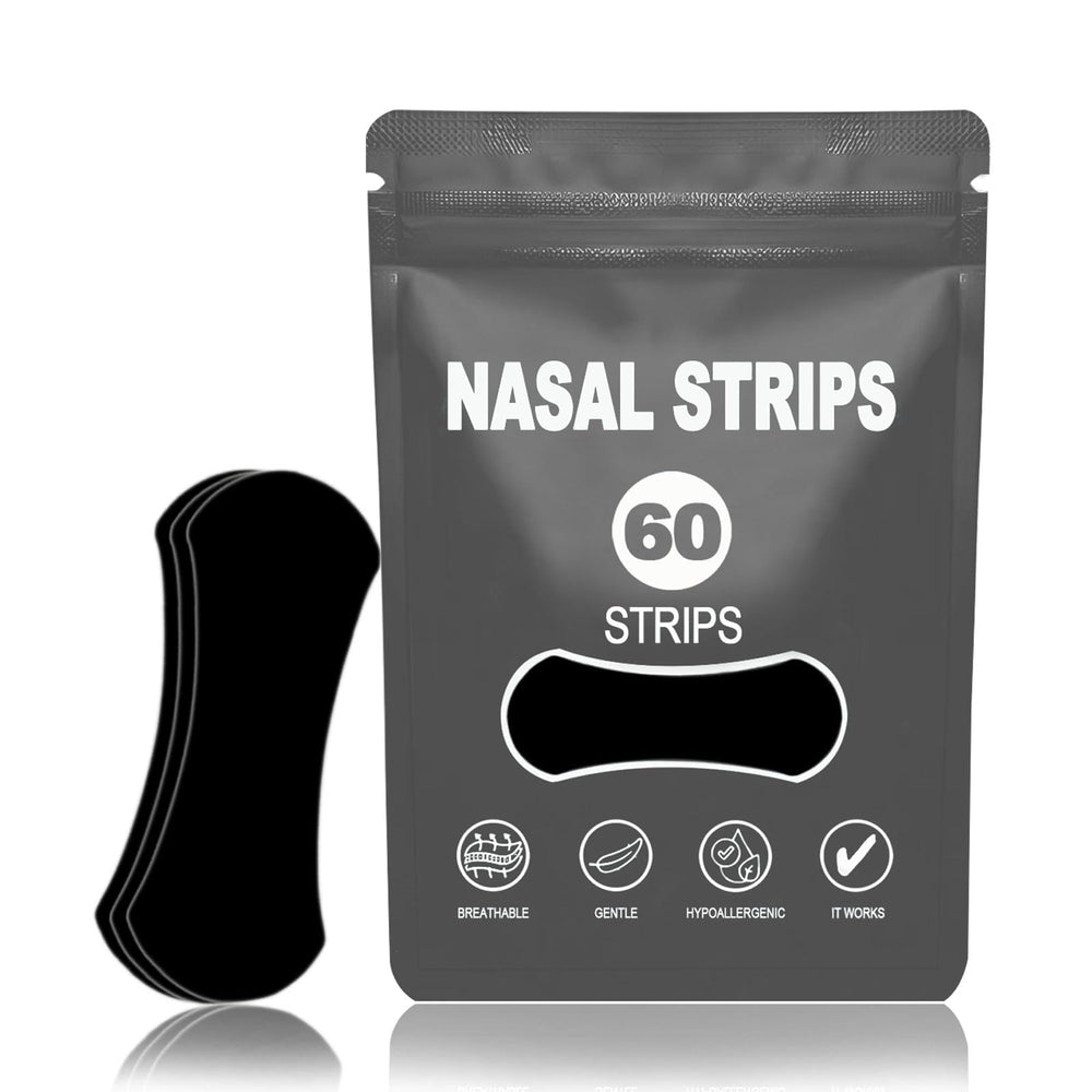 cenlomat nasal strips on nose show gentle lift for easier breathing at night.