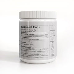 Pouring creatine into shaker bottle - unflavored powder