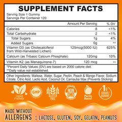 Gummies indicating dual-fruit flavors