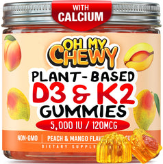 Front view of Center-Filled Vitamin D3 K2 Gummies bottle - 120 count