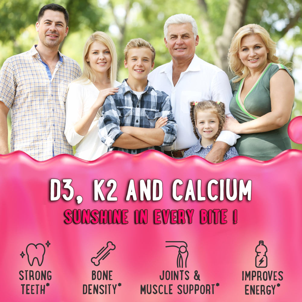 Center-Filled Vitamin D3 K2 Gummies bottle packaging